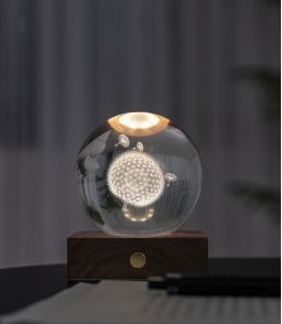 VEILLEUSE GLOBE DE CRISTAL PISSENLIT