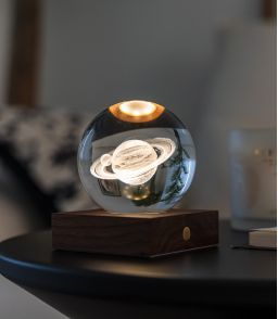 LAMPE GLOBE CRISTAL SATURNE