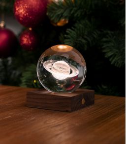 LAMPE GLOBE CRISTAL SATURNE