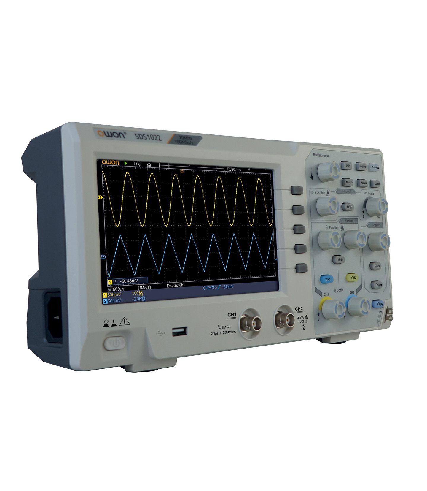 Oscilloscope numérique - Bande passante 20 MHz