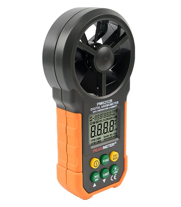 Protech MS6252B Anémomètre numérique Testeurs de température d'humidité  Compteurs USB Ordinateur de poche LCD Électronique Mesureur de volume d'air